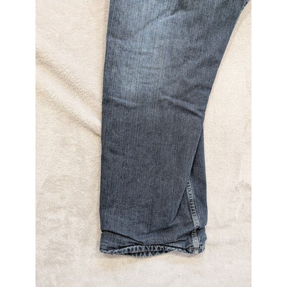 Eddie Bauer Jeans Mens 42x32 Blue Relaxed Fit Straight Leg Flannel Lined Denim - Picture 16 of 16